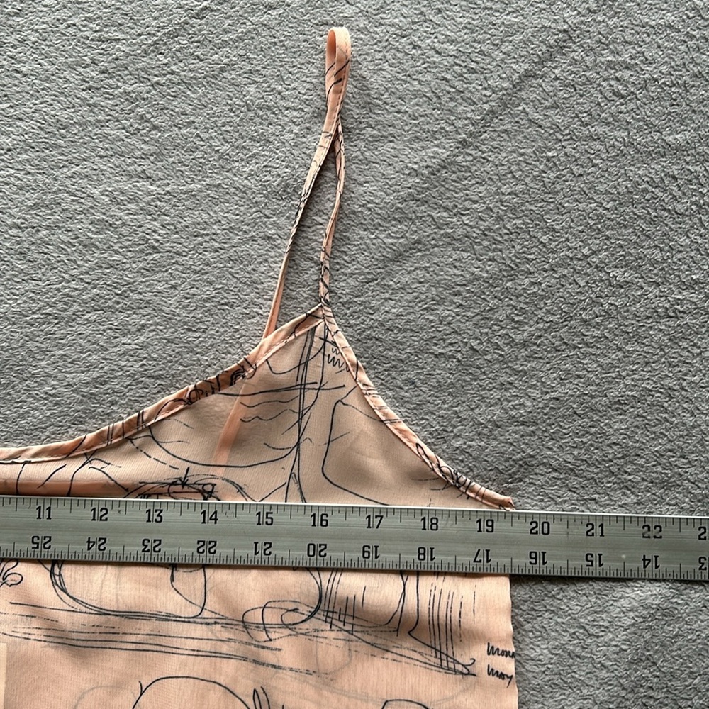 American Apparel | Womens Chiffon Morris Charney 1976 Sketch Cami Tank - Size M - Picture 9 of 9